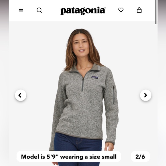 Patagonia Women’s better sweater 1/4 zip fleece - grey size small - Picture 1 of 5